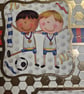 Boys football birthday greetings card 