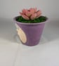 Plum Purple Ceramic Flower Pot Artificial Succulent Plant Ornament Decoration. - Image 2