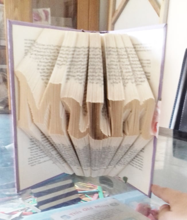 Mum MMF Book Folding Pattern - EMAILED PDF PATTERN (Tangak font)