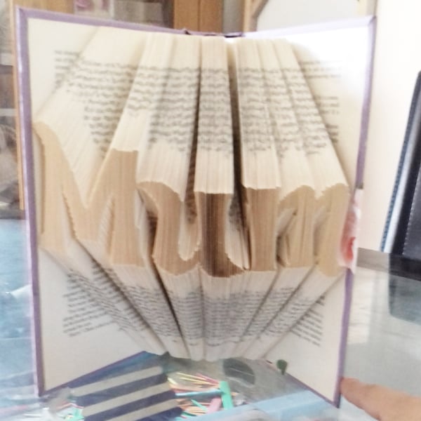 Mum MMF Book Folding Pattern - EMAILED PDF PATTERN (Tangak font)
