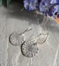 Handmade Fine Silver Drop Earrings Dandelion Clock Design - Image 2