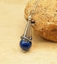 Long Blue Kyanite cone pendant necklace. Reiki jewelry - Image 1