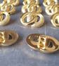 23mm 7 8" 36L figure 8 Gold Buttons, light weight x 4 Buttons - Image 3