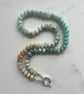 Amazonite & Jasper Hand Knotted Beaded Gemstone Necklace - Image 6
