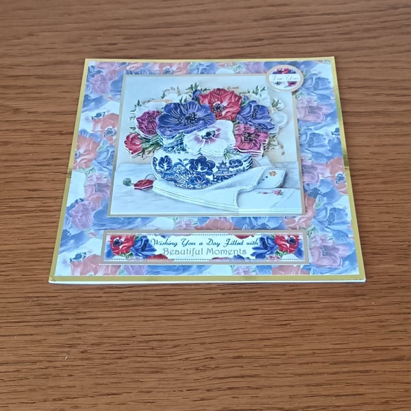 Beautiful Anemone Flower Card