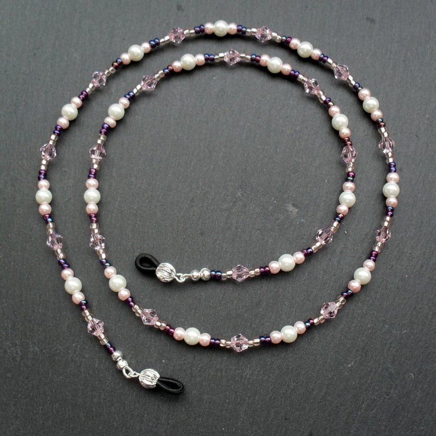 Pink White and Purple Spectacle Chain