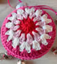 Crochet Christmas Baubles Set of 3 - Shades of Pink - Tree Decorations - Image 4