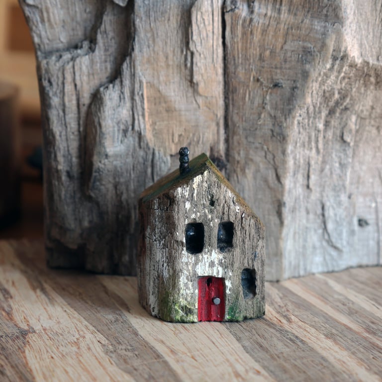 Wonky Driftwood Hoose, Driftwood Art from Scotland No1.