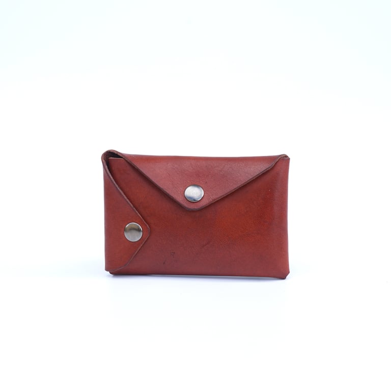 Flexfold leather card wallet (Brick red)