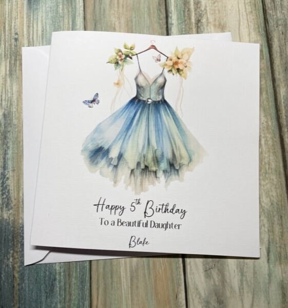 Fairy Flower Dress Birthday Card For Her Happy Birthday Daughter Niece etc