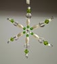 Set of four beaded snowflake decorations - Image 4