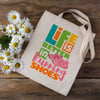 Life Is Better In Running Shoes Tote Bag - Running Tote Bag - Bags For Runners