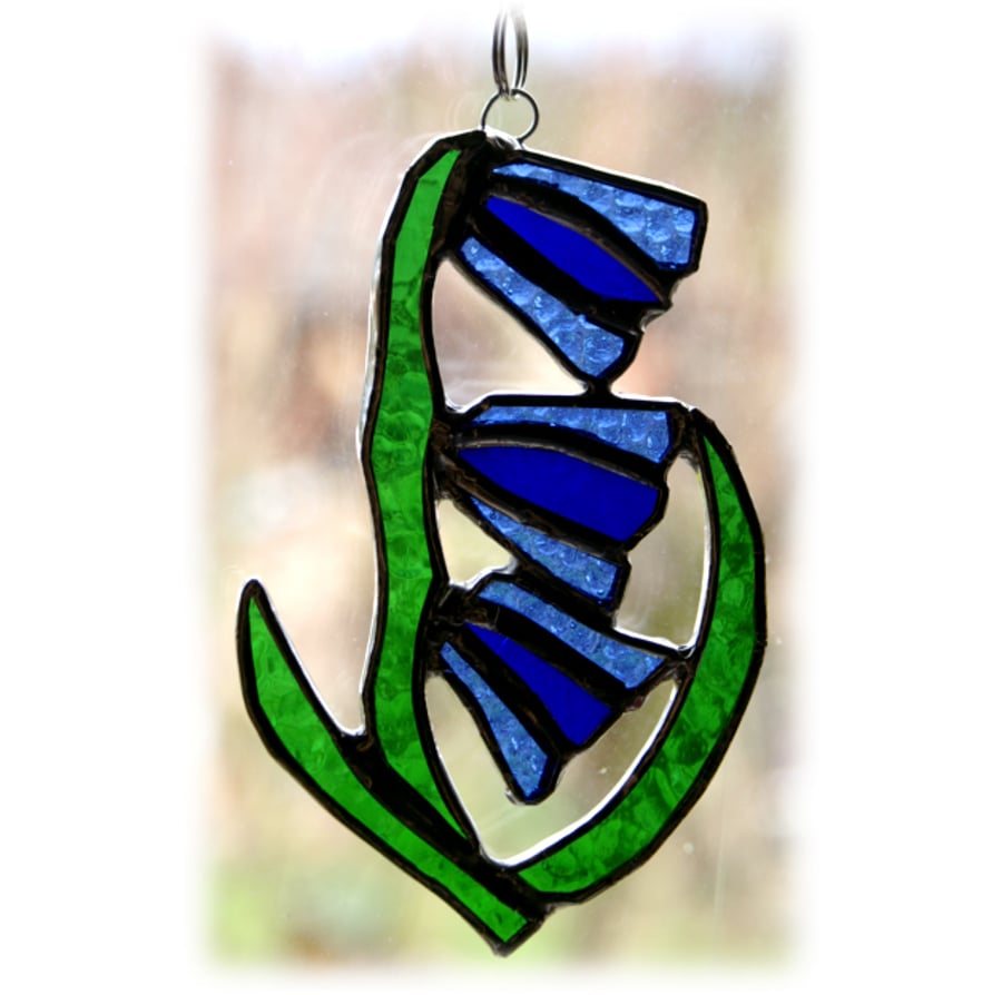 Bluebell Suncatcher Stained Glass Blue Flower