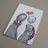 sweet zombie couple - aceo