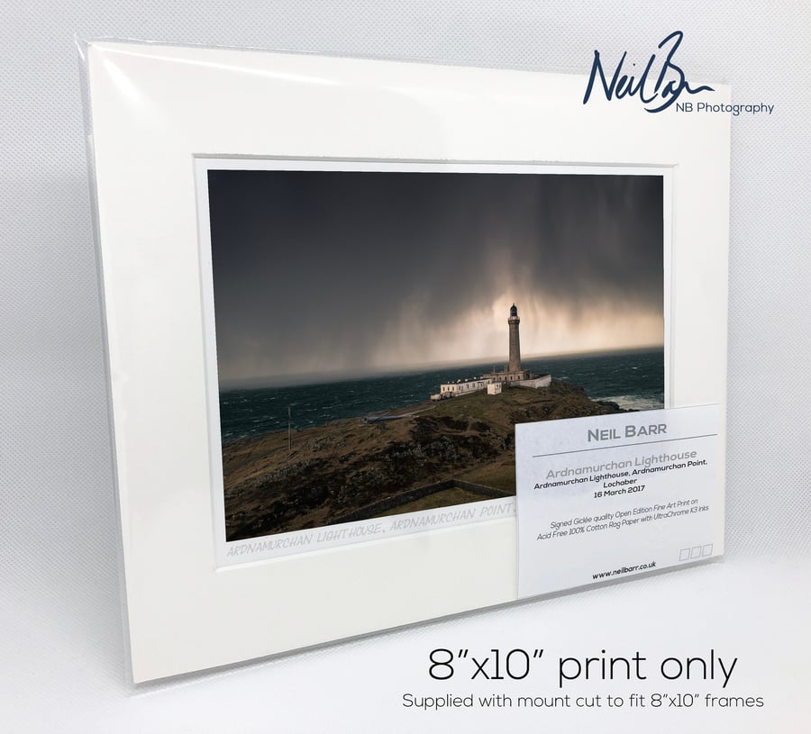 Ardnamurchan Lighthouse Scotland - A5 (10" x 8") Unframed Print