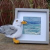 Needle felted Herring Gull picture 