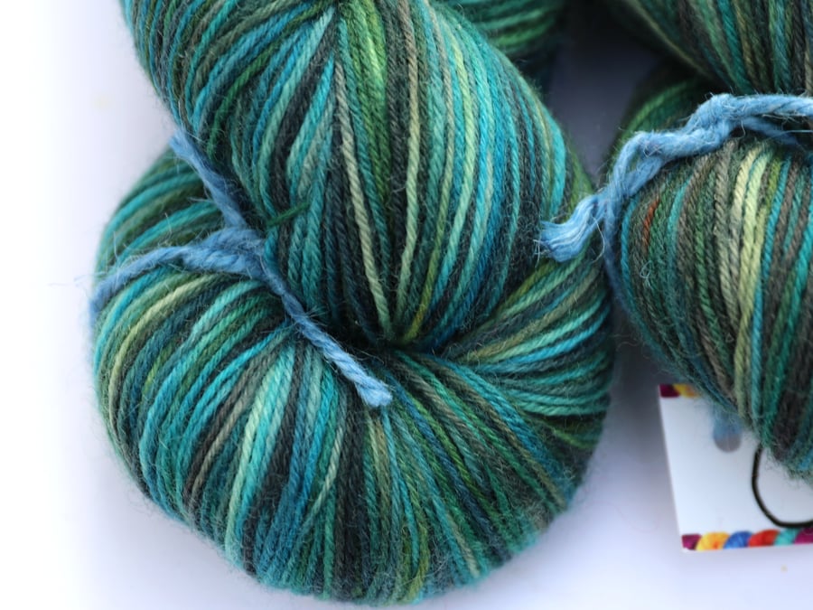 SALE: North Sea Storm - Superwash Bluefaced Leicester 4 ply yarn
