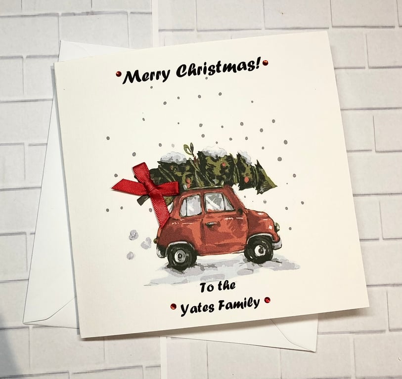 Merry Christmas card for Family, Couple, Brother, Son, Friend, Neighbours