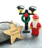 CUSTOM ORDER - Hand stamped star decoration - Image 2