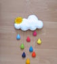 Felt Sewing Craft Kit Cloud and Raindrop Mobile  - Image 2