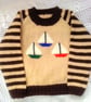 Jumper for Babies and Children up to 6 with a Sailing Boat Motif, Custom Make