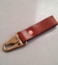 Leather & Solid Brass Copper Rivet Keyring Belt Dangler - Image 4