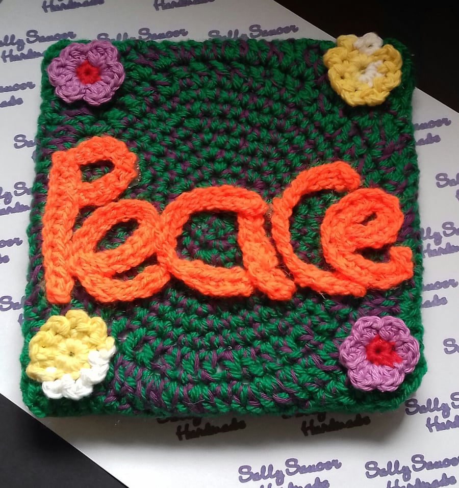 Peace Garden Crocheted Wall Art 