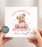 Personalised Mother's Day Card Love You So Beary Much Mummy Card