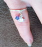 925 Sterling Silver Charm Ring With Silver Shell And Swarovski Crystal Charms  - Image 4
