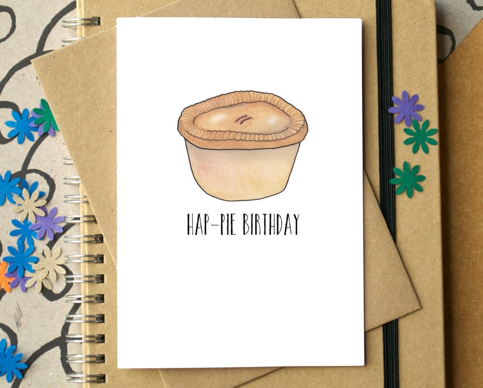 Funny "Hap-Pie Birthday" Card