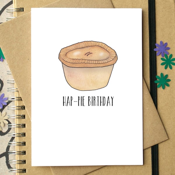 Funny "Hap-Pie Birthday" Card