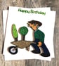 Stunning Handmade Quilled Wheelbarrow Card