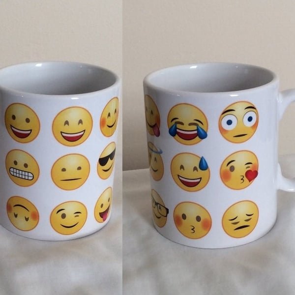 Emoticons Mug. Novelty Emoji Mugs for birthday or Christmas