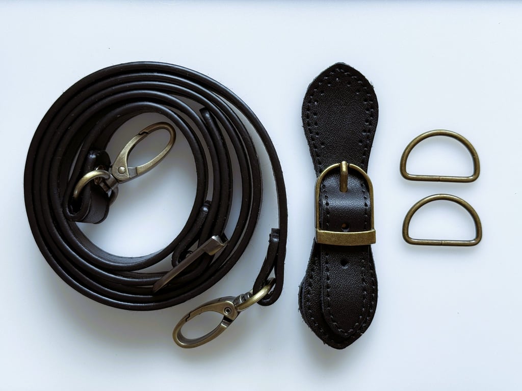Black Buckle Clasp & Strap Hardware Kit for Making a Felt Bag on a Ball