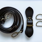 Black Buckle Clasp & Strap Hardware Kit for Making a Felt Bag on a Ball