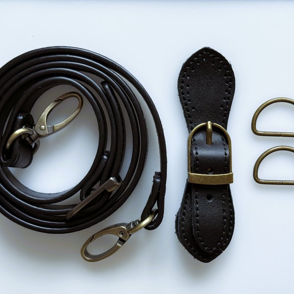Black Buckle Clasp & Strap Hardware Kit for Making a Felt Bag on a Ball