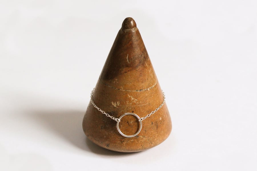 Spirit bracelet, silver circle bracelet
