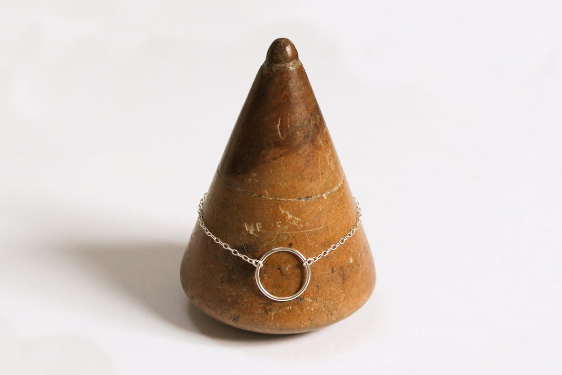 Spirit bracelet, silver circle bracelet
