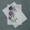 hand painted blank Best Wishes greeting card ( ref F 59 )