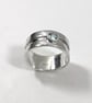 Silver and blue topaz Rill ring UK size O and a half - Image 2