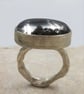 Elegant Quartz Cabochon Silver Ring - Image 1