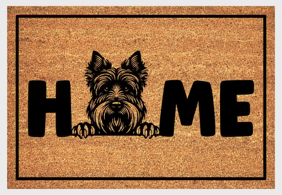 Scottish Terrier Home Door Mat No.2 - Scottish Terrier Welcome Mat - 3 Sizes