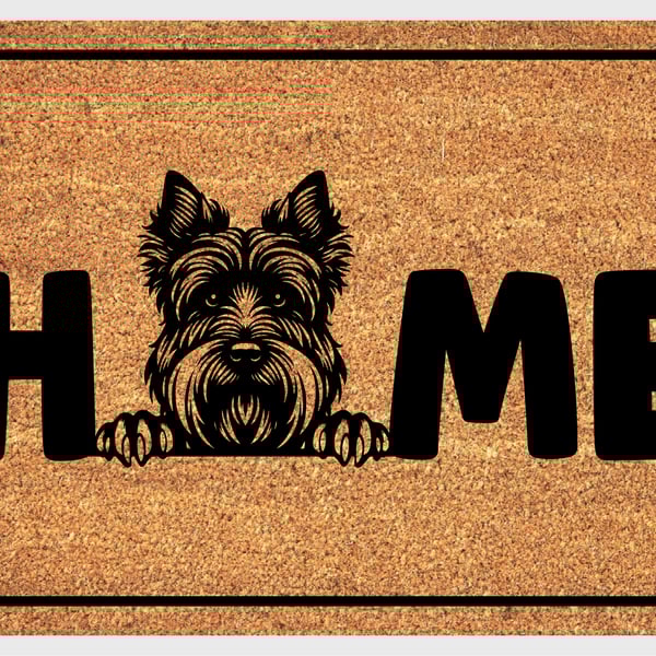 Scottish Terrier Home Door Mat No.2 - Scottish Terrier Welcome Mat - 3 Sizes
