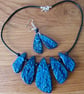 Unique Statement Necklace and Earring Set In Shades Of Blue - Image 4