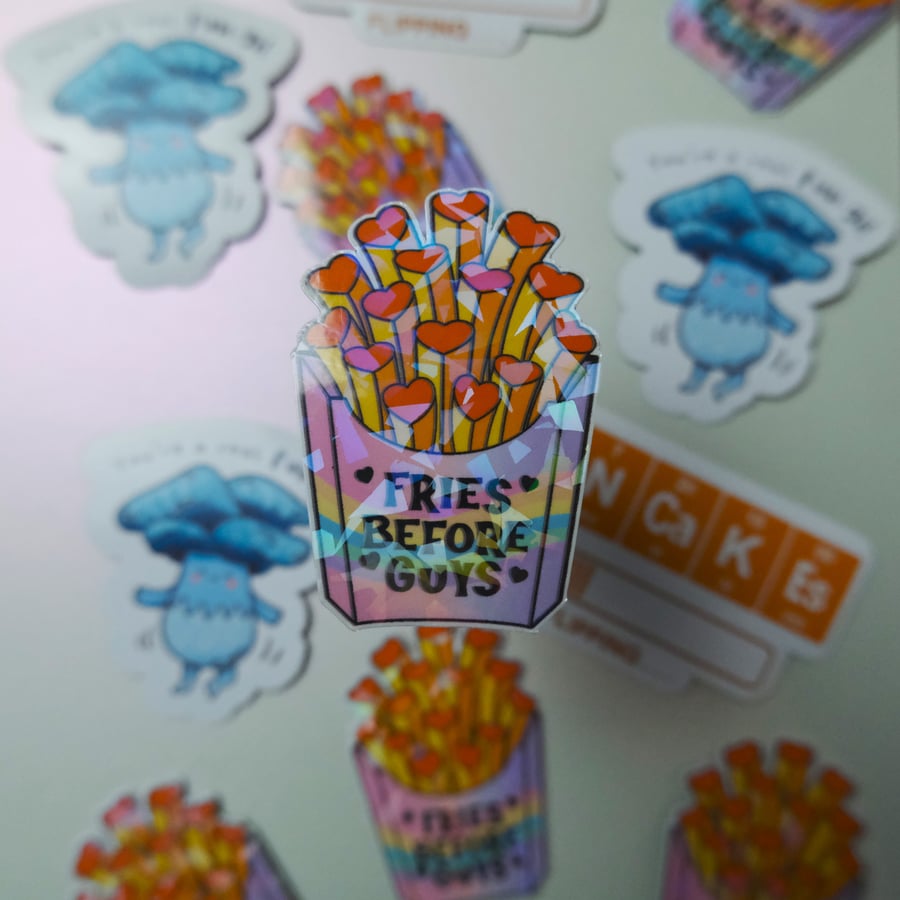 Fries Before Guys Fridge Magnet