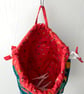 Cotton Drawstring with hanging Tab - Tree themed fabric design - Image 2