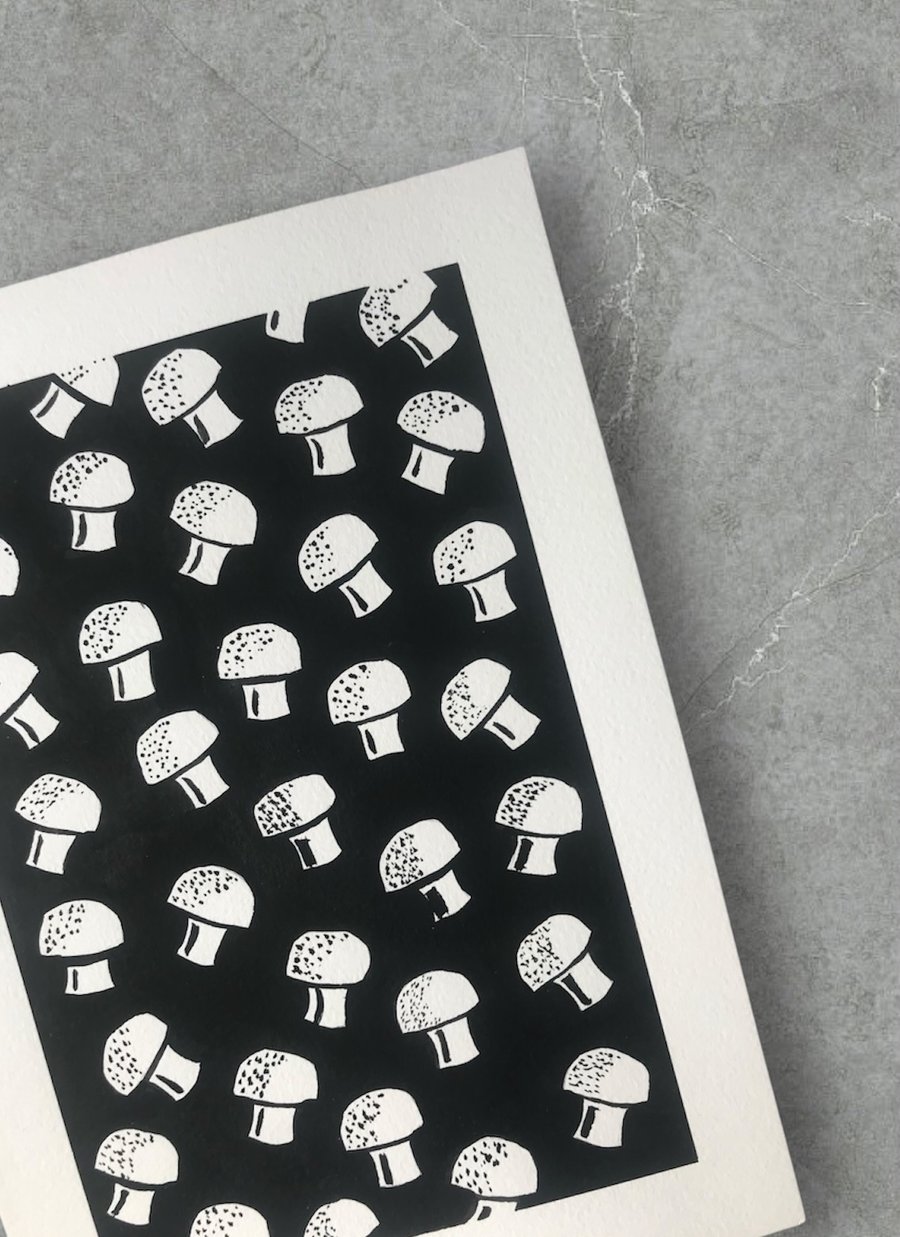 Mushroom 2 Monochrome Illustration Art Ink Painting