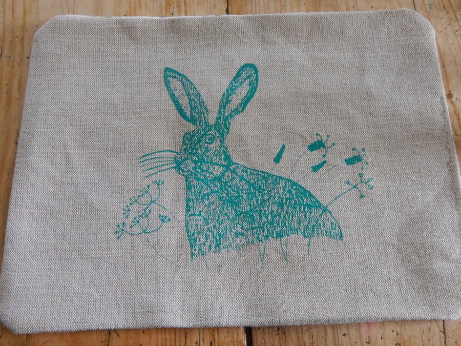 Turquoise Hare Placemat