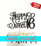16th Birthday Cake Topper, Happy 16th Birthday Cake Topper, Custom Cake Toppers