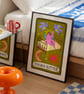 Bed Rotter Tarot Card Print, Funny Bedroom Wall Decor - Image 2
